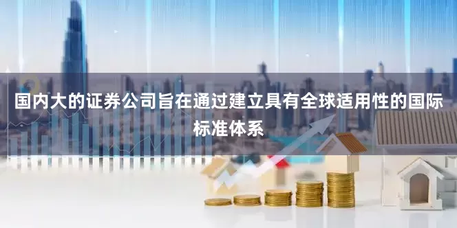 国内大的证券公司旨在通过建立具有全球适用性的国际标准体系